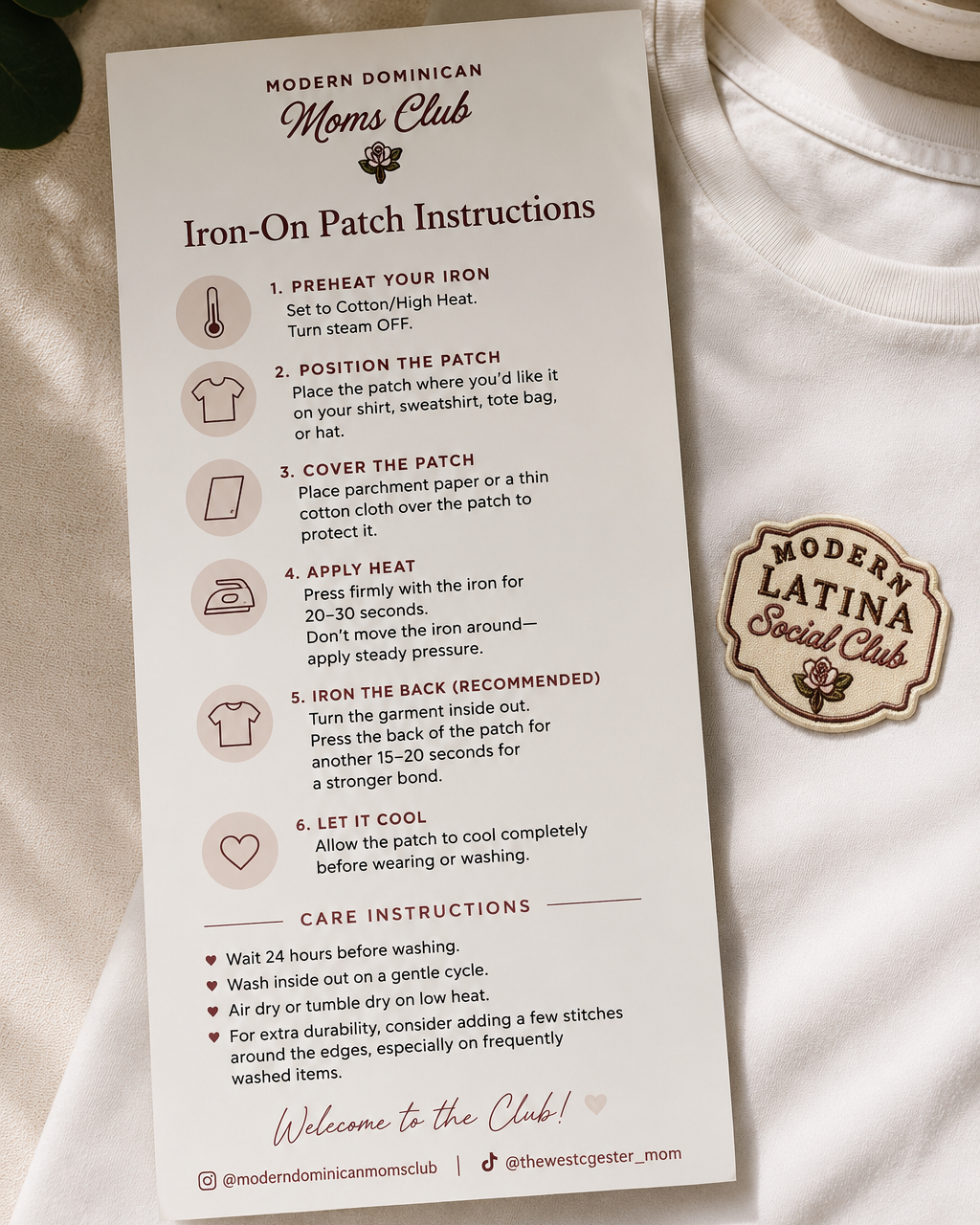Mini Modern Latina social club patch