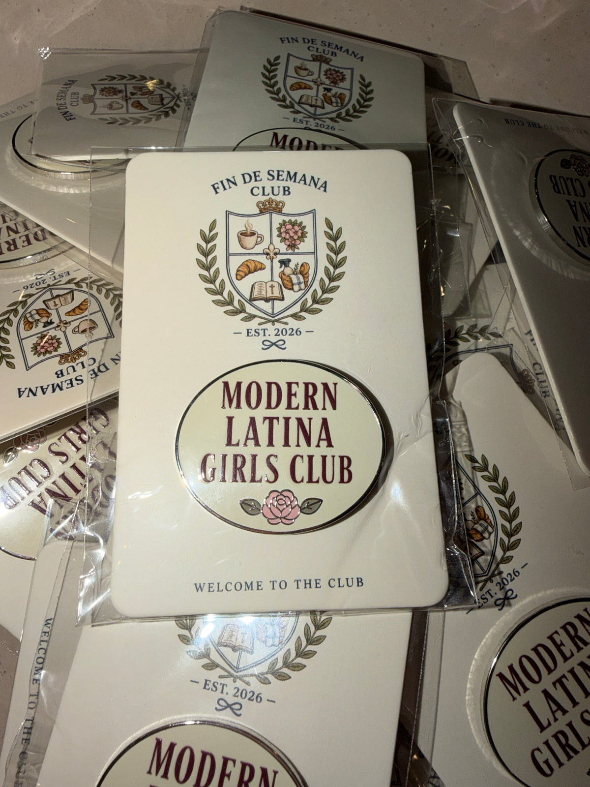 Modern Latina girls club pin