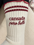 Cansada pero Bella grip sock - Modern Latina girls club addition